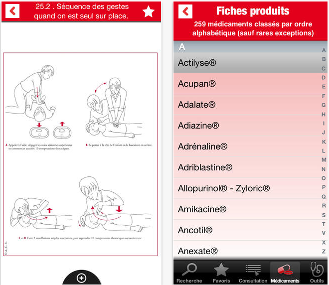 Application mobile pour les urgences pédiatriques. Application mobile pour les urgences pédiatriques.