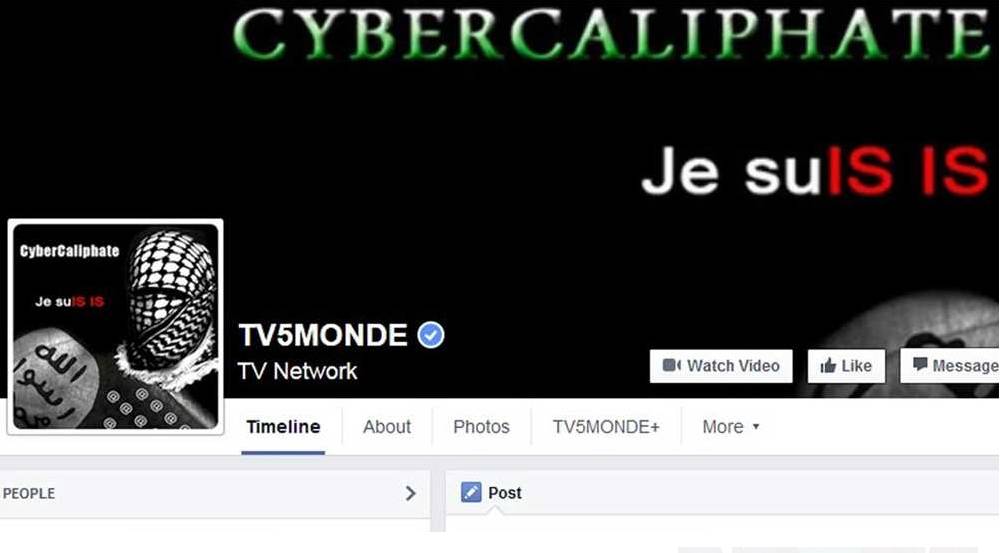 "Au nom d'Allah le tout Clément, le très Miséricordieux, le CyberCaliphate continue à mener son cyberjihad contre les ennemis de l'Etat islamique" pouvait-on lire sur le compte Facebook de la chaîne. (DR)