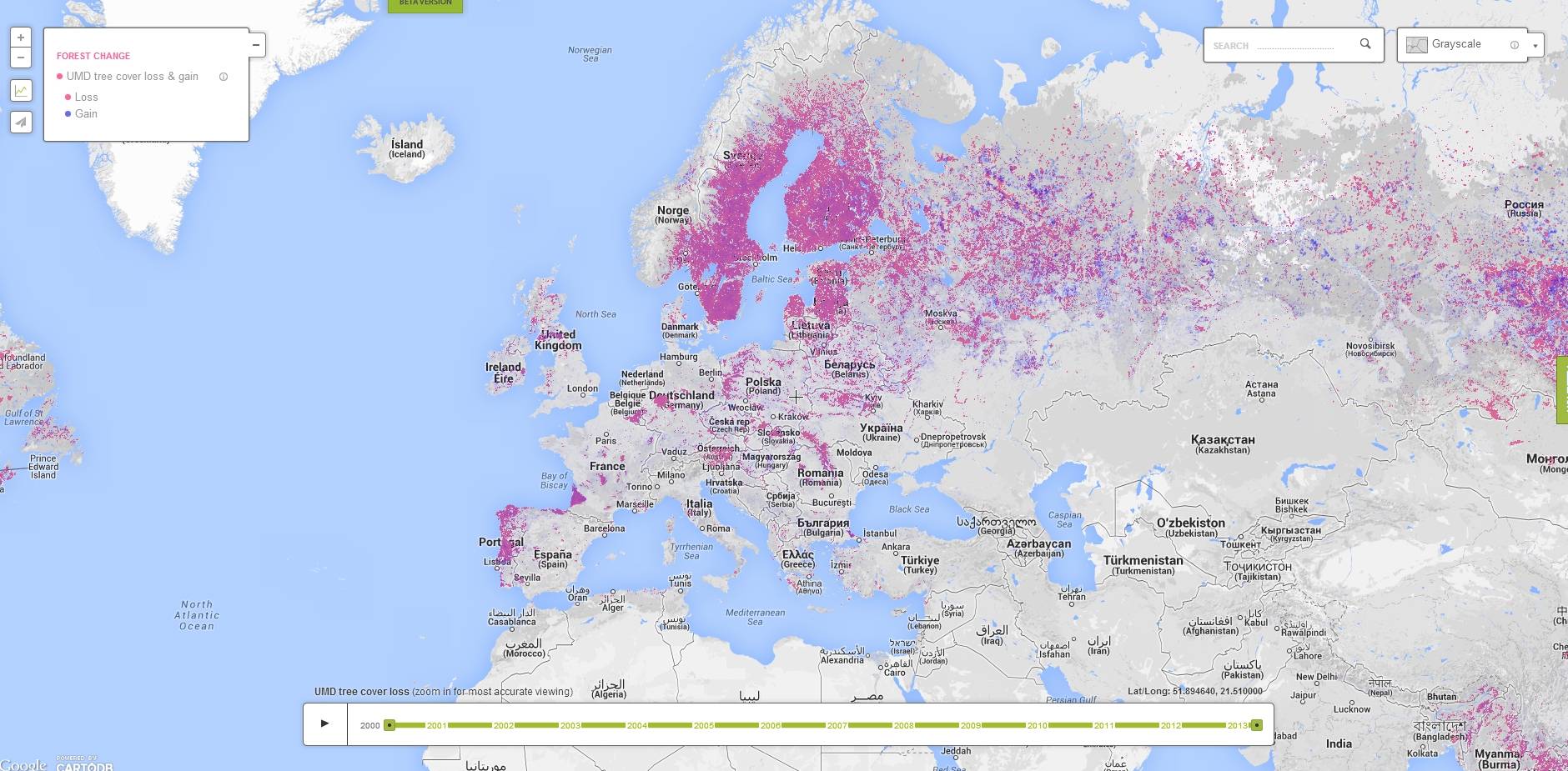 Global Forest Watch, la carte interactive de la déforestation. (DR)