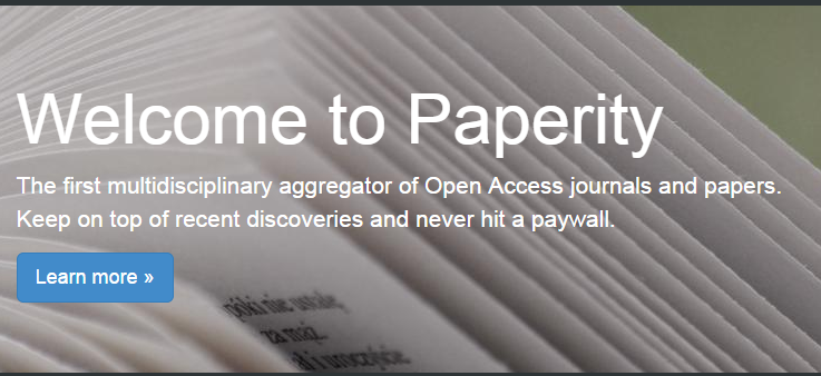 Paperity propose plus de 165 000 acrticles (Paperity)