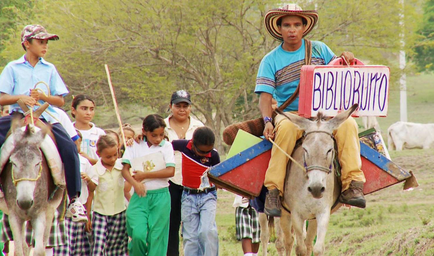 Luis Soriano et son Biblioburro, en Colombie. (DR)