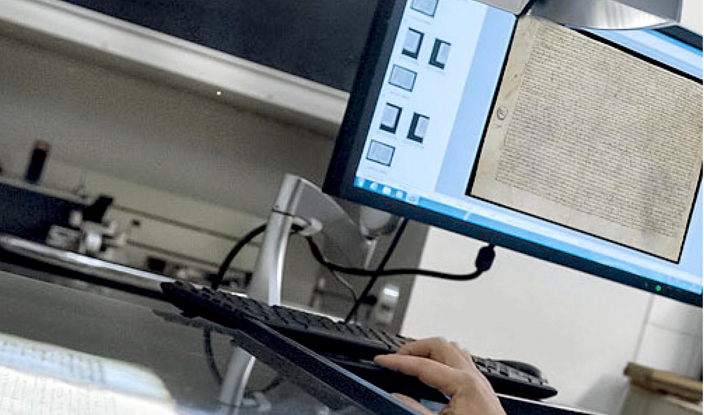 Interface de transcription sur la plateforme Transkribus, qui montre le potentiel de l’intelligence artificielle appliquée aux archives. (Transkribus) archives-intelligence-artificielle