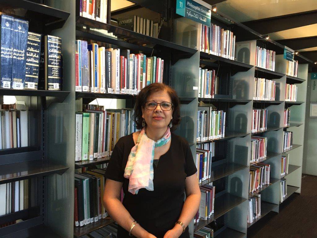 Jalila BOUHALFAYA-GUELMAMI, Directrice de la Bibliothèque de l'Institut du monde arabe (IMA)