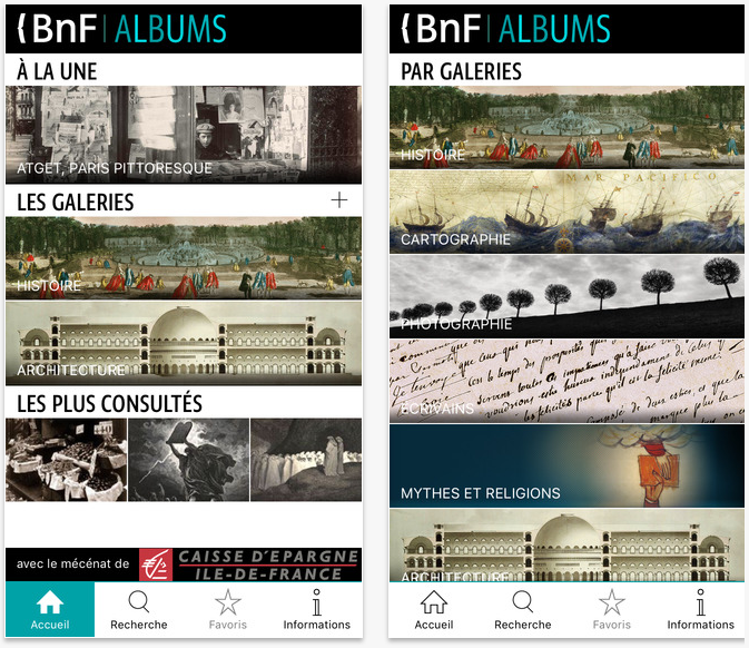 L'application "Albums de la BnF" est entièrement gratuite (BnF)