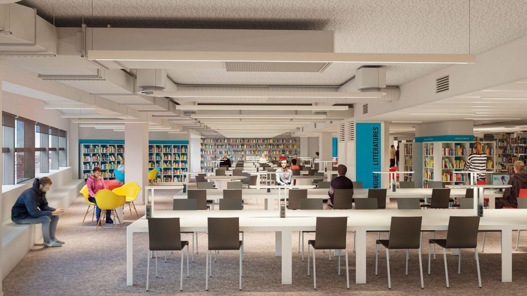 Projet d’aménagement de la Bpi 2025 dans le bâtiment Lumière © ÍTACA Bibliotheque-delocalisee-Centre-Pompidou-ouvrira-portes-25-aout-2025