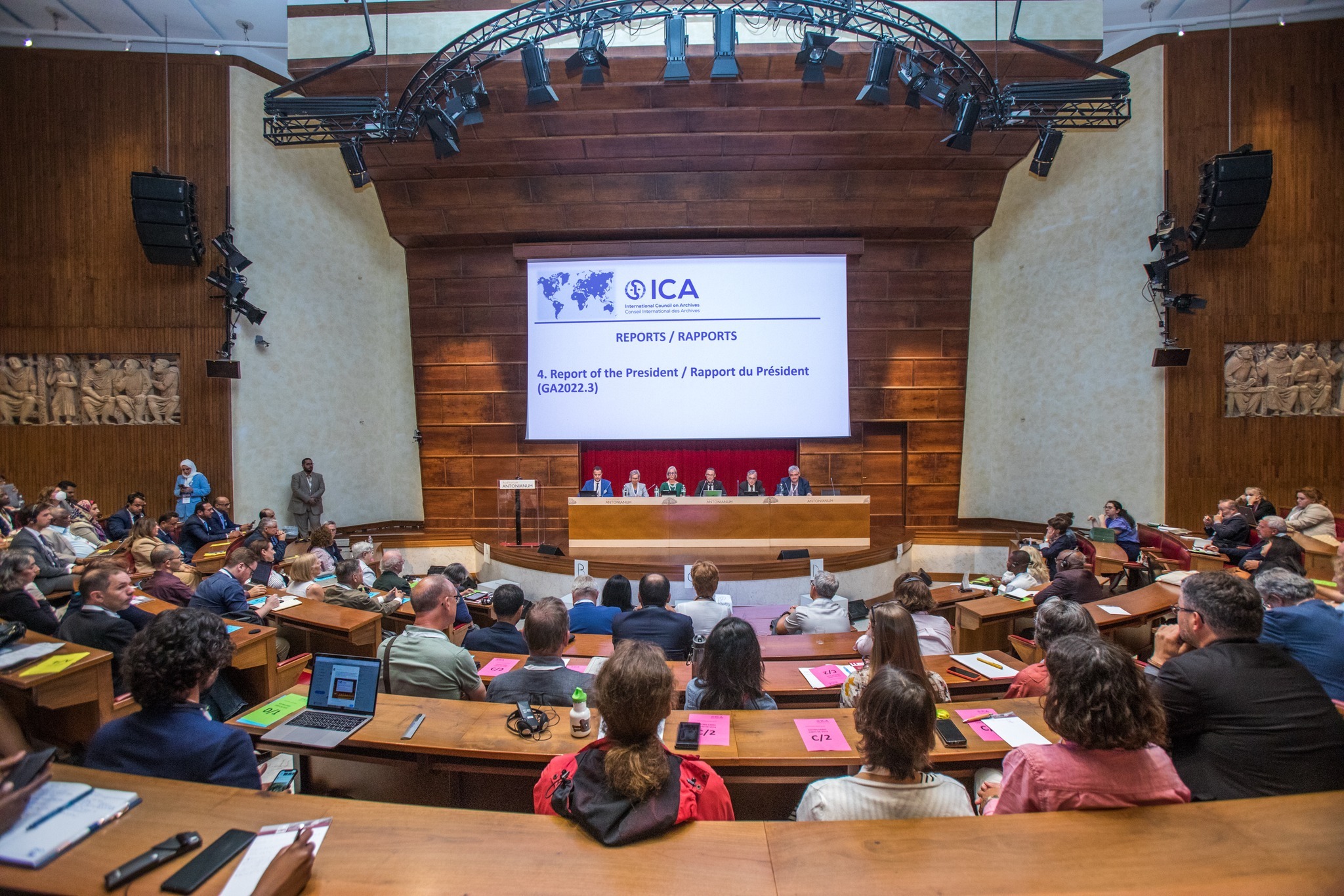 L'Assemblée générale du Conseil international des Archives à Rome en 2022 (CIA / Matteo Fusacchia) Conseil-international-Archives-celebre-75-ans