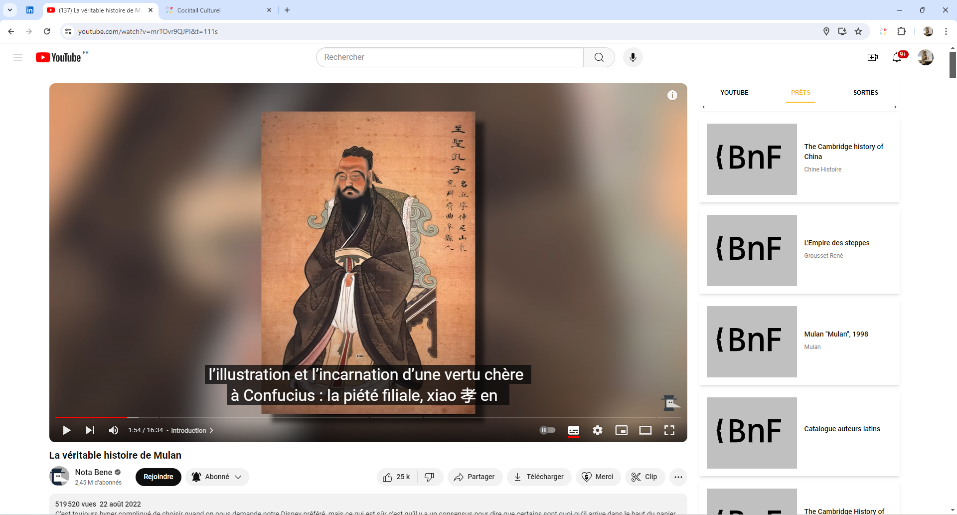 Entre 800 millions et 1 milliard sont mises en ligne sur YouTube (Cocktail Culturel) Cocktail-Culturel-outil-decouvrabilite-YouTube-destination-bibliotheques