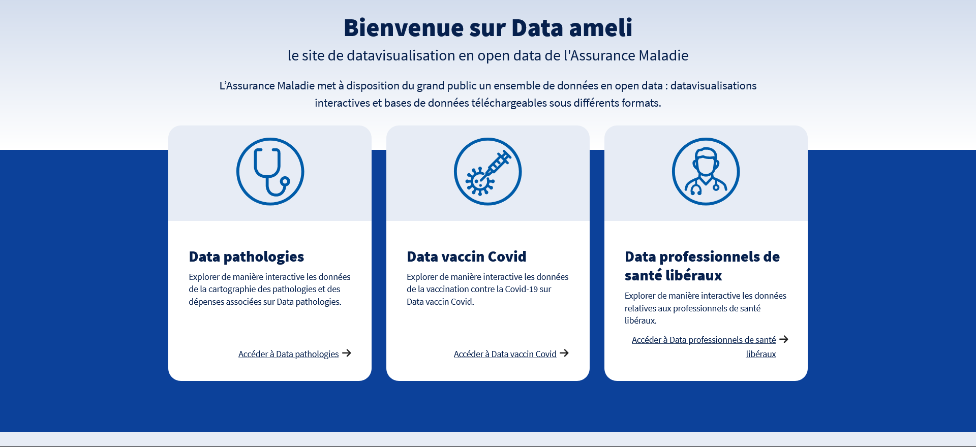 Page d'accueil de Data Ameli (Assurance Maladie) Assurance-Maladie-devoile-portail-open-data