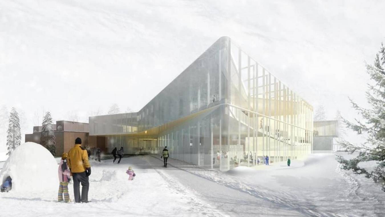 Les plans du projet de rénovation et d'agrandissement de la bibliothèque de Pierrefonds devront-ils être révisés à quelques mois de la réouverture de l'établissement ? (Design Montréal) bibliotheque-Pierrefonds