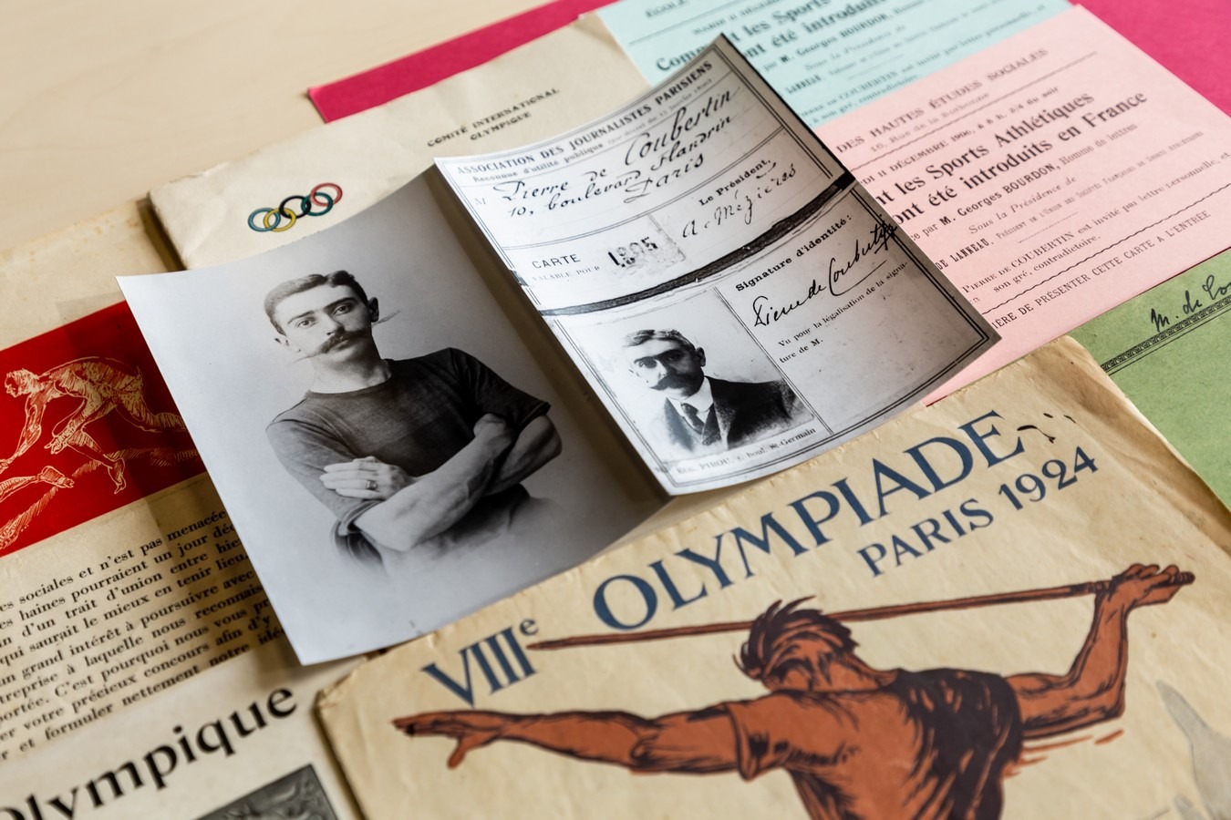 Documents du fonds Pierre de Coubertin. (Caroline Maufroid/Sciences Po) fonds-pierre-coubertin-archives-sciences-po