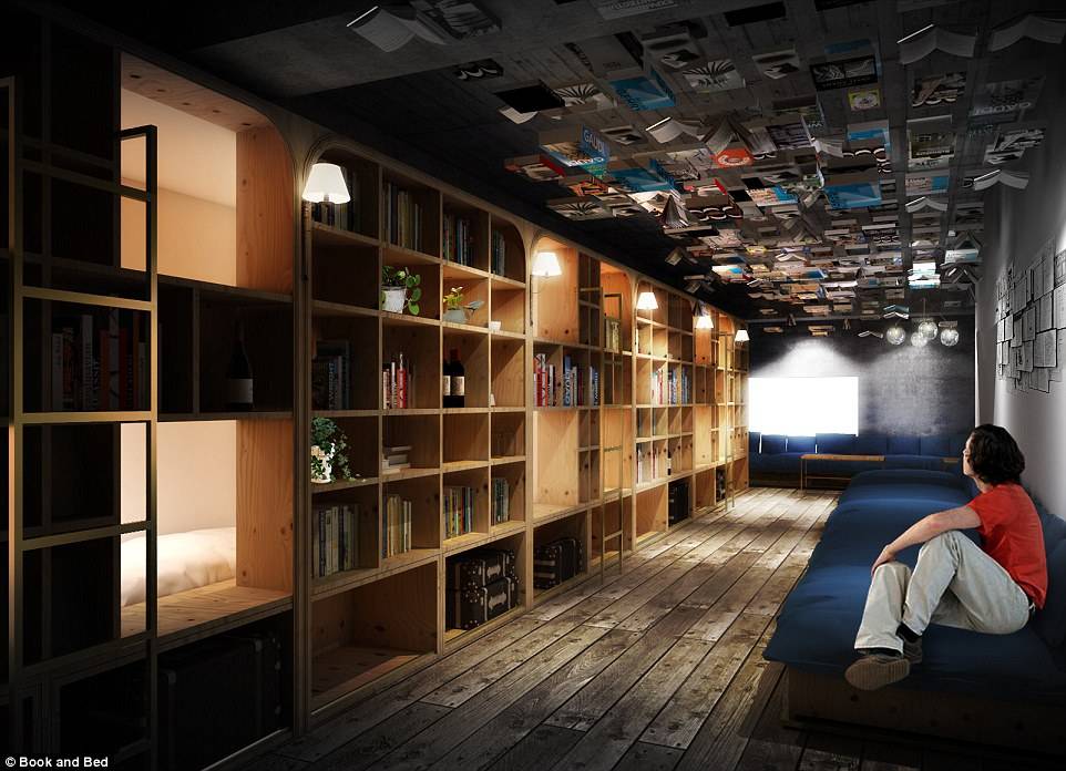 Le "Book and Bed Hotel" ouvrira ses portes au mois de septembre à Tokyo (Book & Bed Hotel)