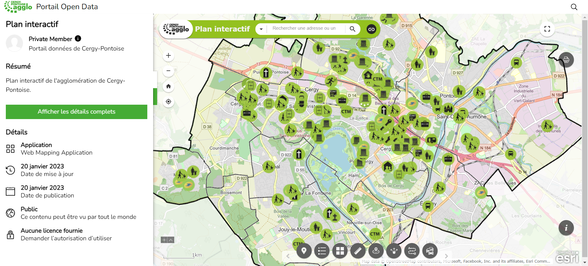 Carte dynamique recensant les services municipaux de Cergy-Pontoise et de son agglomération (Cergy-Pontoise) Cergy-Pontoise-lance-plateforme-Open-data