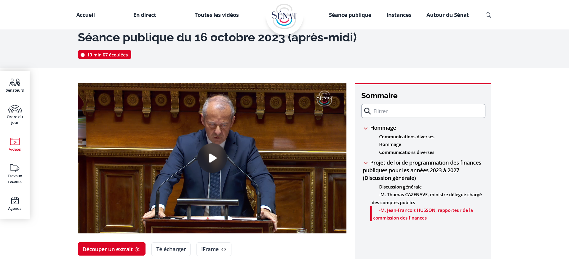 Page d'accueil de Direct Sénat (Sénat) Senat-devoile-nouvelle-videotheque