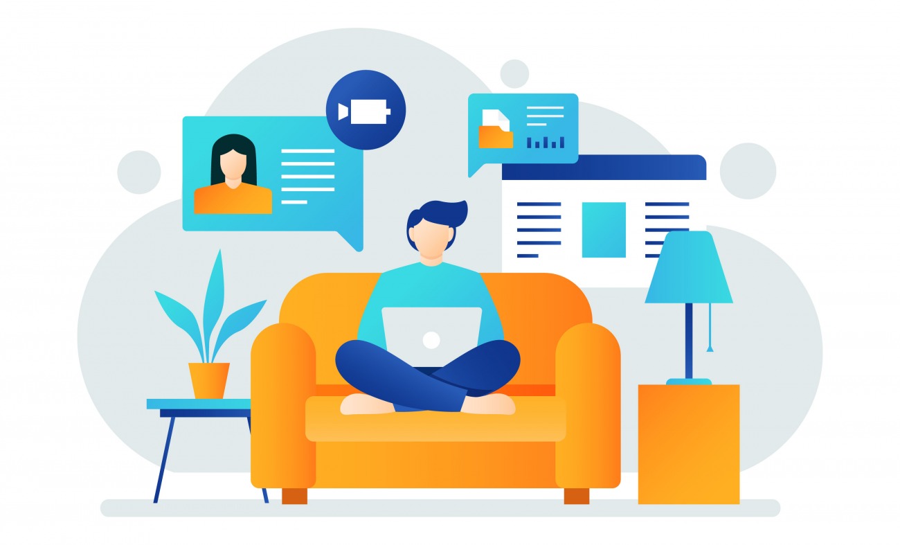 La crise sanitaire liée au Covid-19 a amené les entreprises à s'interroger sur l'avenir du travail. SharePlace partage sa vision sur cette thématique dans un livre blanc inédit. (Freepik) teletravail-digital-workplace