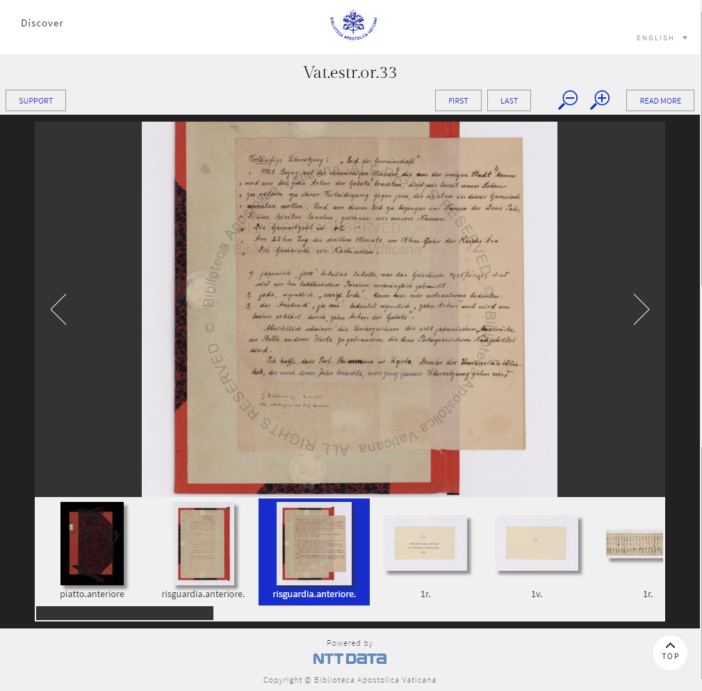 Un manuscrit de la bibliothèque vaticane numérisé en haute définition (http://digital.vatlib.it)