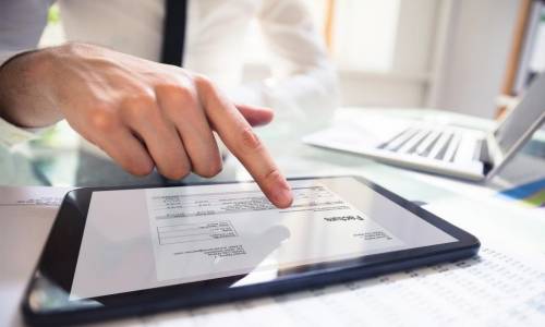 Signature électronique tablette