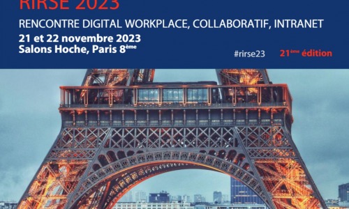 La Rencontre digital workplace, intranet, collaboratif se déroulera du 21 au 22 novembre 2023 à Paris. (Rirse) rencontre-paris-digital-workplace-intranet-collaboratif