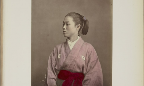 Portrait de femme japonaise réalisé en 1877 (Gallica / Société de Géographie)